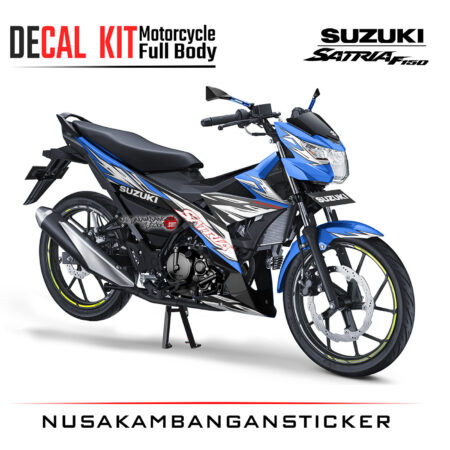 Decal Kit Sticker Suzuki Satria F 150 Racing Blue Grapic Kit