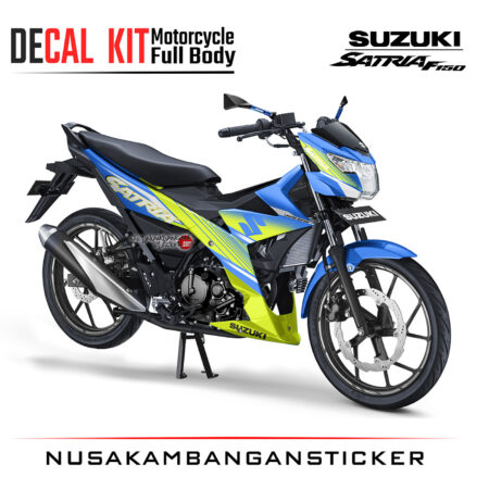 Decal Kit Sticker Suzuki Satria F 150 Yelow Blue Grapic Kit