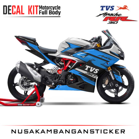 Decal Kit Sticker TVS Apache RR 300 Graphic Blue Superbike Decal Stickers