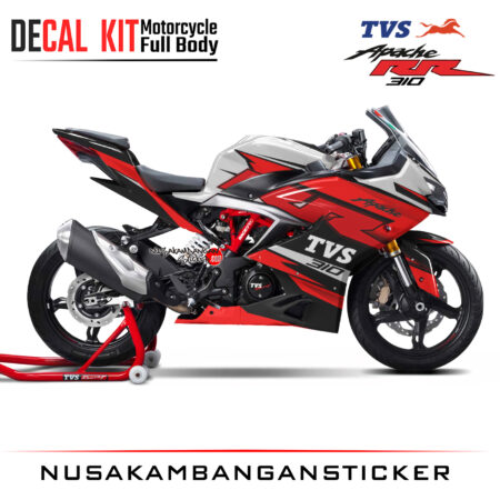 Decal Kit Sticker TVS Apache RR 300 Red Graphic 01 Superbike Decal Stickers