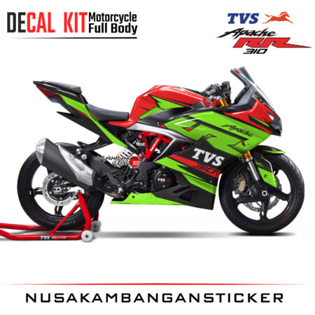 Decal Kit Sticker TVS Apache RR 300 Red Graphic 02 Superbike Decal Stickers