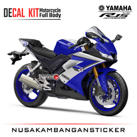 Decal Kit Sticker Yamaha R15 V3 VVA 155 - Biru Stiker Full Body