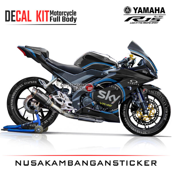 Decal Kit Sticker Yamaha R15 V3 VVA 155 - Black Sky Stiker Full Body
