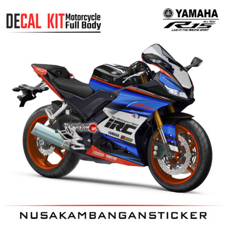 Decal Kit Sticker Yamaha R15 V3 VVA 155 - Black Sporty Stiker Full Body