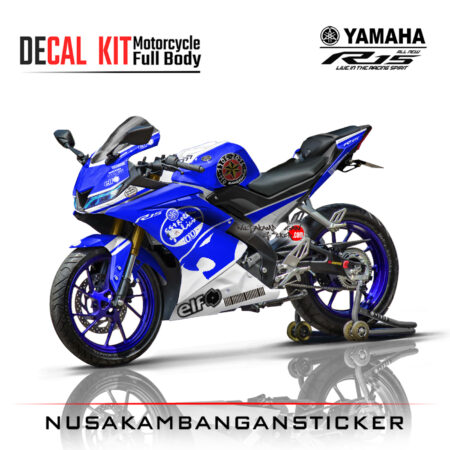 Decal Kit Sticker Yamaha R15 V3 VVA 155 - Blue Graphic 01 Stiker Full Body