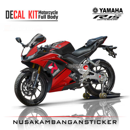Decal Kit Sticker Yamaha R15 V3 VVA 155 - Carbon Red Stiker Full Body