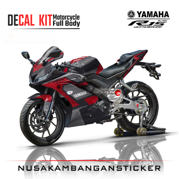 Decal Kit Sticker Yamaha R15 V3 VVA 155 - Ducati Team Livery 02 Stiker Full Body