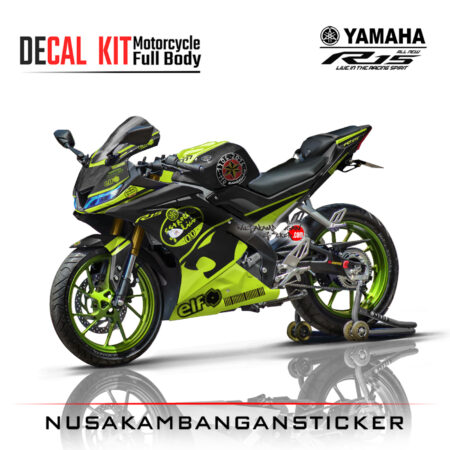 Decal Kit Sticker Yamaha R15 V3 VVA 155 - Green Graphic 01 Stiker Full Body