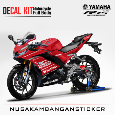 Decal Kit Sticker Yamaha R15 V3 VVA 155 - Livery Ducati Moto gp Stiker Full Body
