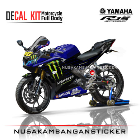 Decal Kit Sticker Yamaha R15 V3 VVA 155 - Livery Moto gp vr 46 rossi Stiker Full Body
