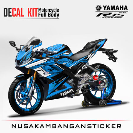 Decal Kit Sticker Yamaha R15 V3 VVA 155 - Racing Blue Stiker Full Body