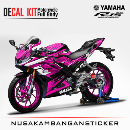 Decal Kit Sticker Yamaha R15 V3 VVA 155 - Racing Pink Stiker Full Body