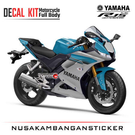 Decal Kit Sticker Yamaha R15 V3 VVA 155 - Silver Stiker Full Body