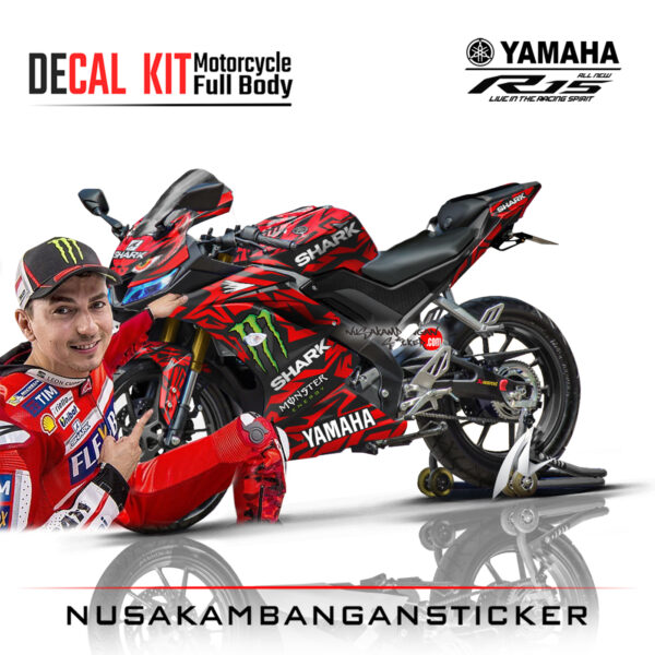 Decal Kit Sticker Yamaha R15 V3 VVA 155 - Spesial Edition Livery Helmet 06 Stiker Full Body