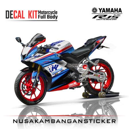 Decal Kit Sticker Yamaha R15 V3 VVA 155 - Spesial Graphic Blue 01 Stiker Full Body