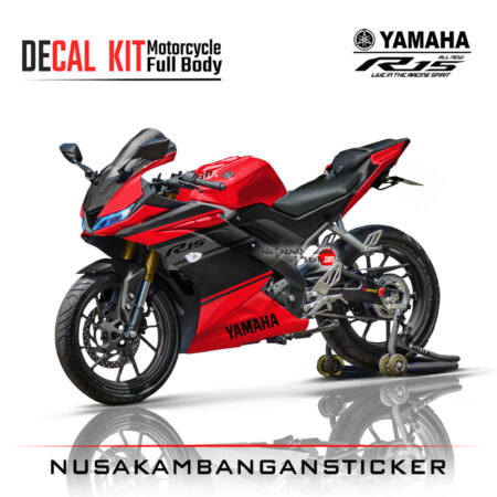 Decal Kit Sticker Yamaha R15 V3 VVA 155 - Spesial Graphic Red Stiker Full Body