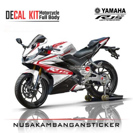 Decal Kit Sticker Yamaha R15 V3 VVA 155 - Spesial White Red Graphic Stiker Full Body