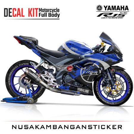 Decal Kit Sticker Yamaha R15 V3 VVA 155 - Virgin Blue Stiker Full Body