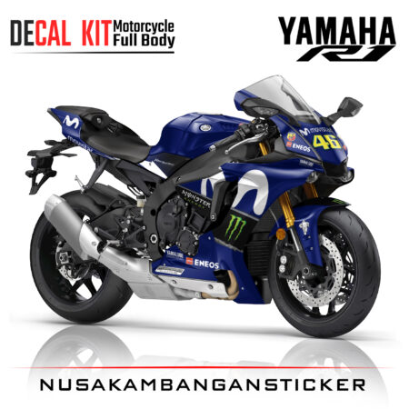 Decal Kit Sticker Yamaha YZF R1 M Vr 46 Biru Big Bike Decal Modification