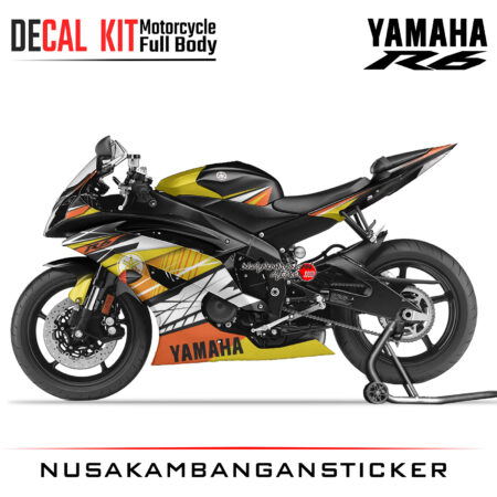 Decal Kit Sticker Yamaha YZF R6 Flash Yelow Big Bike Decal Modification