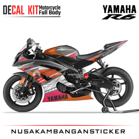 Decal Kit Sticker Yamaha YZF R6 Grey Flash Big Bike Decal Modification