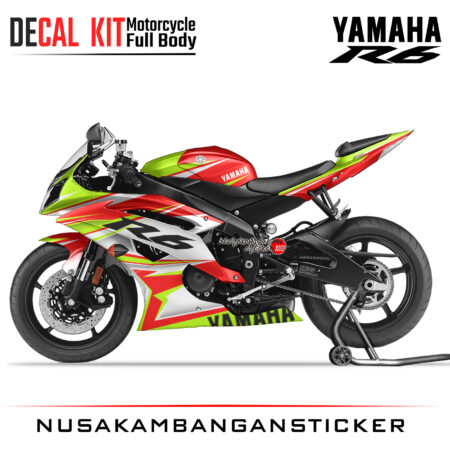 Decal Kit Sticker Yamaha YZF R6 Ride White Big Bike Decal Modification