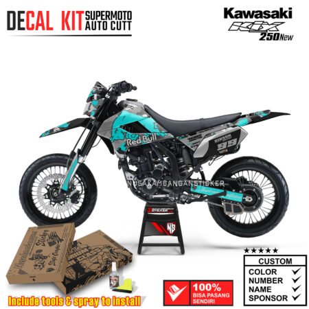 Decal Kit Supermoto Dirtbike Kawasaki Klx 250 New Banteng Tosca