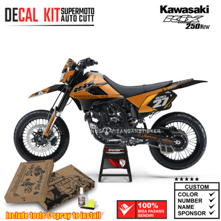 Decal Kit Supermoto Dirtbike Kawasaki Klx 250 New KITS Orens