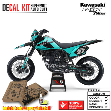 Decal Kit Supermoto Dirtbike Kawasaki Klx 250 New KITS Tosca