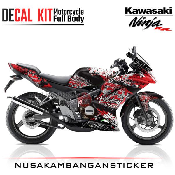 Decal Sticker Kawasaki Ninja 150 RR Black Red Bilabong! Motorcycle Graphic Kit