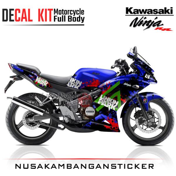 Decal Sticker Kawasaki Ninja 150 RR Linkin Park Blue Motorcycle Graphic Kit