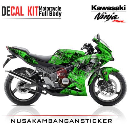 Decal Sticker Kawasaki Ninja 150 RR Metal Mulisha Hijau Motorcycle Graphic Kit