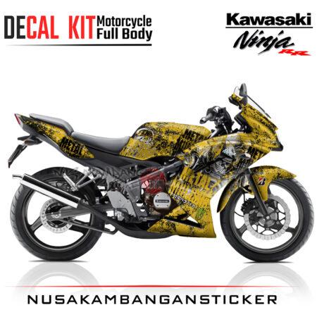 Decal Sticker Kawasaki Ninja 150 RR Metal Mulisha Kuning Motorcycle Graphic Kit