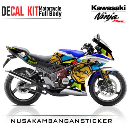 Decal Sticker Kawasaki Ninja 150 RR Sun 7 Moon Biru Motorcycle Graphic Kit