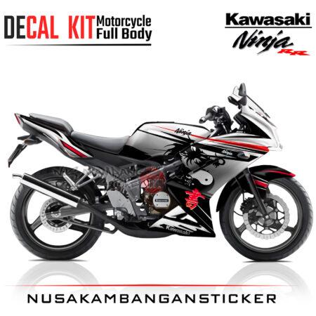 Decal Sticker Kawasaki Ninja 150 RR White Dragon 02 Motorcycle Graphic Kit