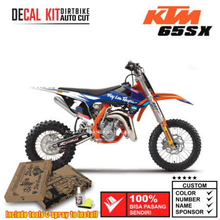 Decal Sticker Kit Dirtbike Graphix Supermoto KTM 65 One TLD Blue Racing Motocross