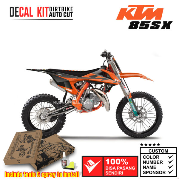 Decal Sticker Kit KTM 85 Sx Dirtbike Graphix Supermoto Racing Orens Motocross Stiker Decals