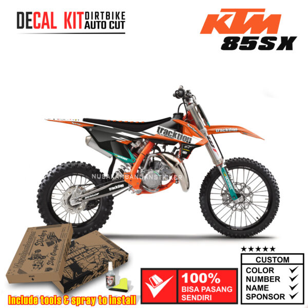 Decal Sticker Kit KTM 85 Sx Dirtbike Graphix Supermoto Racing Tracktion Motocross Stiker Decals