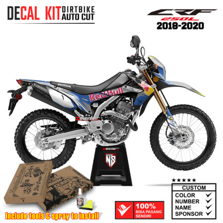 Decal Sticker Kit Supermoto Dirtbike CRF 250 L Banteng Black Graphic Kit Motocross