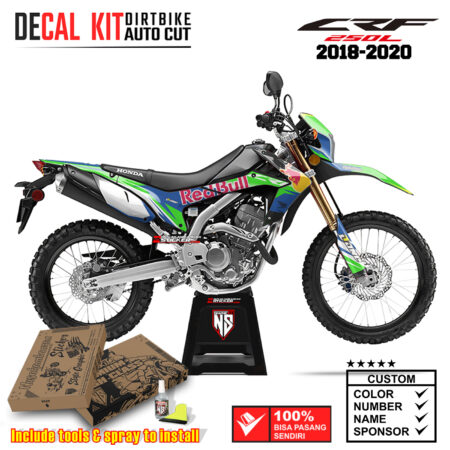 Decal Sticker Kit Supermoto Dirtbike CRF 250 L Banteng Green Graphic Kit Motocross