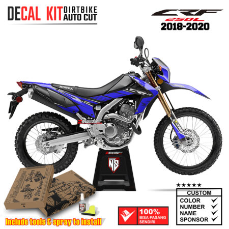 Decal Sticker Kit Supermoto Dirtbike CRF 250 L Racing Blue Graphic Kit Motocross