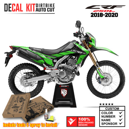 Decal Sticker Kit Supermoto Dirtbike CRF 250 L Racing Green Graphic Kit Motocross