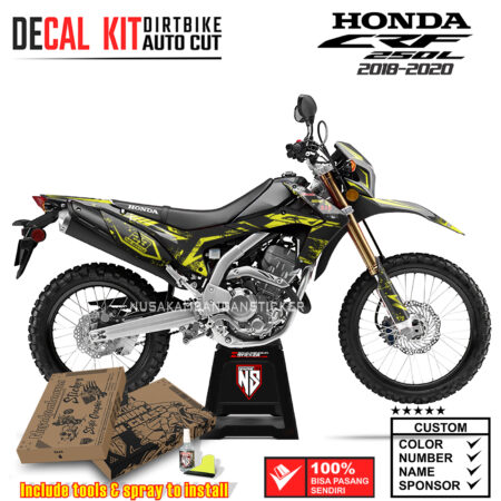 Decal Sticker Kit Supermoto Dirtbike Honda CRF 250 L Bercak Kuning 01 Graphic Kit Motocroos