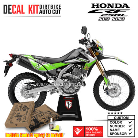 Decal Sticker Kit Supermoto Dirtbike Honda CRF 250 L Bintang Hijau 01 Graphic Kit Motocroos