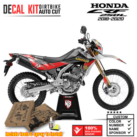 Decal Sticker Kit Supermoto Dirtbike Honda CRF 250 L Bintang Merah 03 Graphic Kit Motocroos