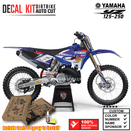 Decal Sticker Kit Supermoto Dirtbike Yz 125-250 FLY Blue Motocross Graphic Decals