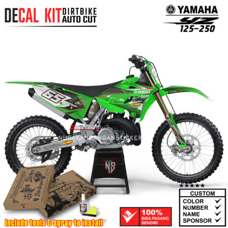 Decal Sticker Kit Supermoto Dirtbike Yz 125-250 FLY Green sixty five Motocross Graphic Decals