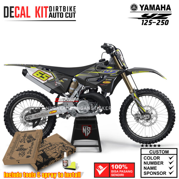 Decal Sticker Kit Supermoto Dirtbike Yz 125-250 Spezialesh Grey Motocross Graphic Decals