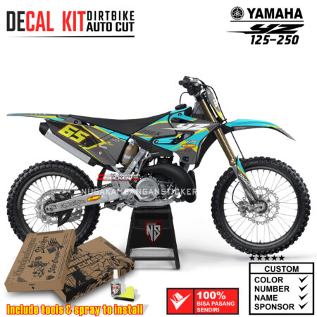 Decal Sticker Kit Supermoto Dirtbike Yz 125-250 X Carbon Tosca Motocross Graphic Decals