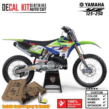 Decal Sticker Kit Supermoto Dirtbike Yz 125-250 X Green Motocross Graphic Decals